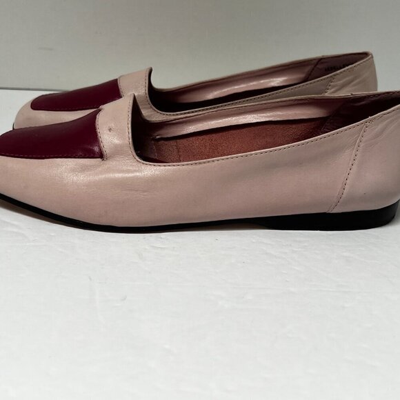 Enzo Angiolini Leather Flats Womens Liberty Pink Two Tone Aebellevue Size 6.5M - Picture 7 of 11